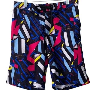 Body Board Abstract Multicolored Swim Shorts Men’s Size 34